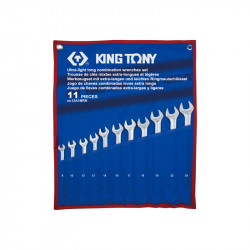 Набор комбинированных удлиненных ключей, 8-24 мм KING TONY 12A1MRN Набор комбинированных удлиненных ключей, 8-24 мм KING TONY 12A1MRN