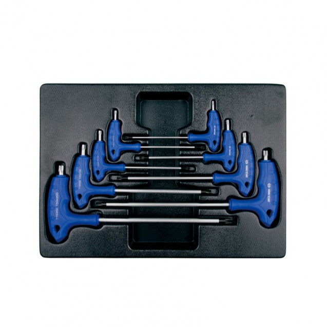 Набор L-обр ключей TORX 1163R 8пр. Т10-Т50 KING TONY 9-22308PR