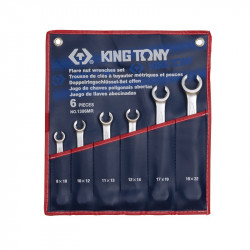 Набор ключей разрезные 6 шт. 8-22 мм KING TONY 1306MR Набор ключей разрезные 6 шт. 8-22 мм KING TONY 1306MR
