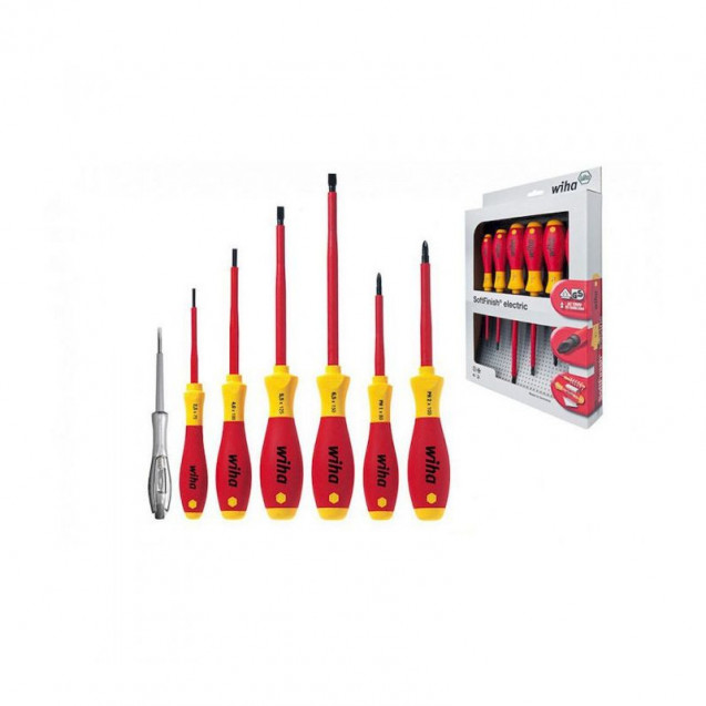 Набор отверток SoftFinish electric SL/PH (7 предм.), VDE и GS, серия 320NK7 Набор отверток SoftFinish electric SL/PH (7 предм.), VDE и GS, серия 320NK7