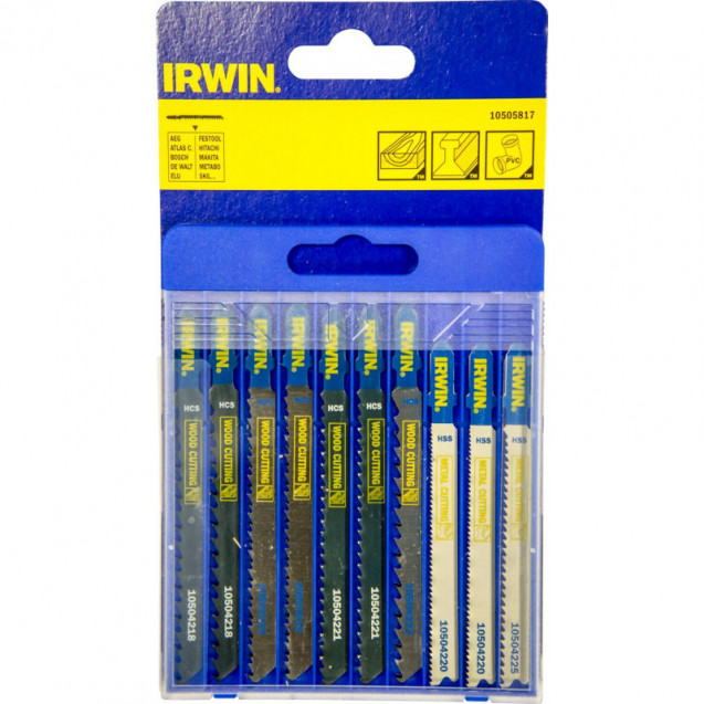 Набор пилок металл/дерево JIG SAW BLADES SET - 10 шт