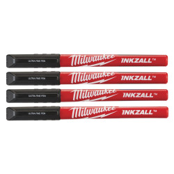 Набір маркерів Fine Tip InkZAll MILWAUKEE, чорний, (4шт) Набір маркерів Fine Tip InkZAll MILWAUKEE, чорний, (4шт)
