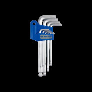 Набор шестигранников 9 ед. длинных Г-обр. с шариком 1.5-10мм Набор шестигранников 9 ед. длинных Г-обр. с шариком 1.5-10мм