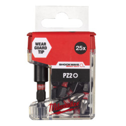 Насадка Milwaukee PZ2 25мм (25 шт/упак) + магнитный держатель для бит (1 шт) (дисплей 5 ш Насадка Milwaukee PZ2 25мм (25 шт/упак) + магнитный держатель для бит (1 шт) (дисплей 5 ш