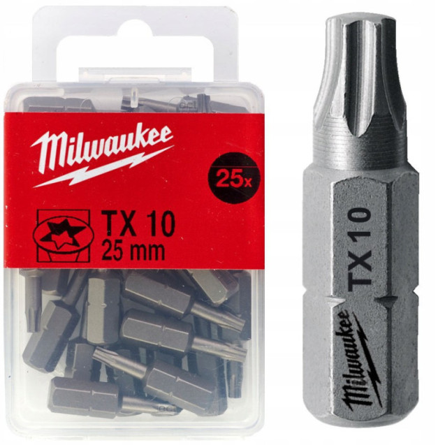 Насадка Milwaukee TX10 25мм (25 шт) Насадка Milwaukee TX10 25мм (25 шт)