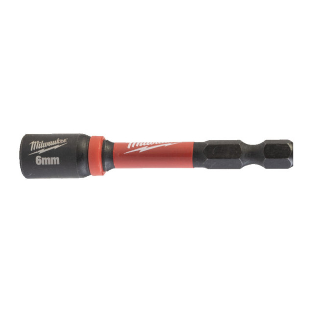Торцевая головка 1/4 дюйма, шестигранная, 6 мм Shockwave, ударопрочная Milwaukee 4932492435