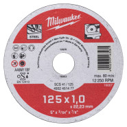 Отрезной диск по металлу SCS 41/125х1 MILWAUKEE 4932451477 Отрезной диск по металлу SCS 41/125х1 MILWAUKEE 4932451477