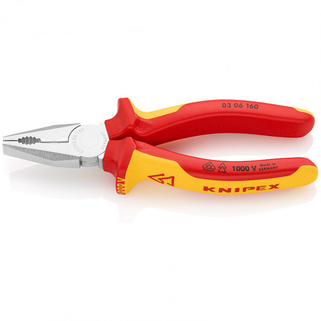 Плоскогубцы комбинированные VDE KNIPEX 03 06 160 Плоскогубцы комбинированные VDE KNIPEX 03 06 160
