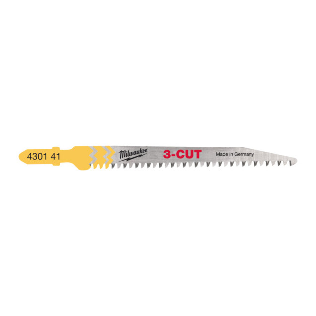 Полотна для лобзіка T234X 3CUT MILWAUKEE, 91мм/ крок зуба 2,5мм , (5шт), (деревина, чистий різ)