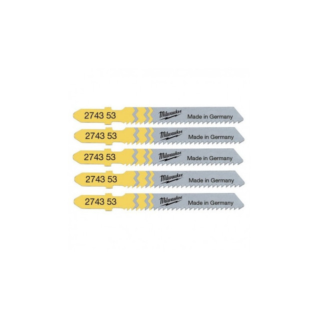 Полотна для лобзика T119B MILWAUKEE, 50мм/ крок зуба 2,0мм , (5шт), (деревина)
