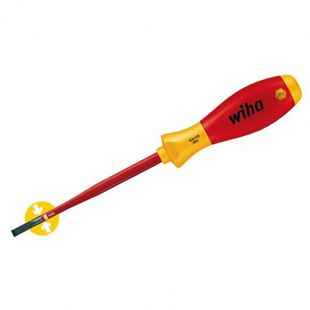 Шлицевая отвертка SoftFinish electric slimFix SL3,5 x 100 мм WIHA 35446
