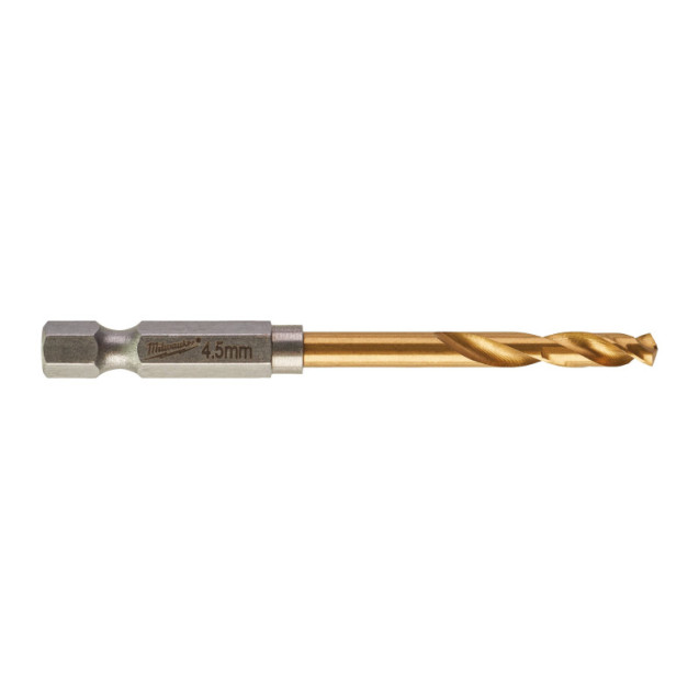 Свердло по металу RedHEX HSS-G TiN MILWAUKEE, діаметр 4,5 мм (10шт)
