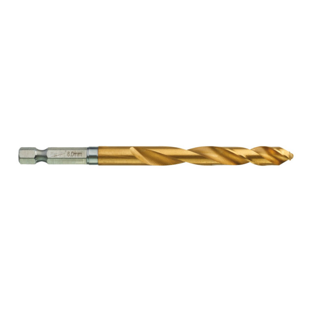 Свердло по металу RedHEX HSS-G TiN MILWAUKEE, діаметр 8 мм (5шт)