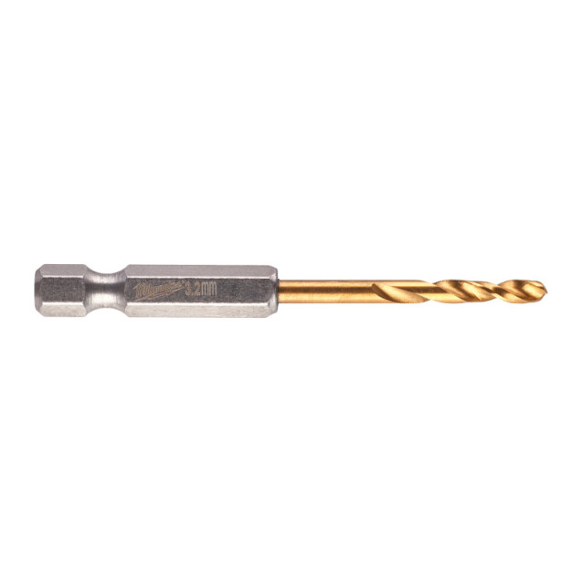 Свердло по металу RedHEX HSS-G TiN MILWAUKEE, діаметр 3,2мм, (2шт) Свердло по металу RedHEX HSS-G TiN MILWAUKEE, діаметр 3,2мм, (2шт)