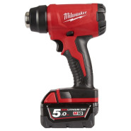 Термоповітродувка   акумуляторна MILWAUKEE, M18 BHG-502C (+ заряд.пристрій, 2 акум.Х 5Аг, кейс)